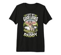 I Get My Good Looks from Daddy Irish Wolfhound Dog Lover Premium T-Shirt