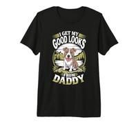 I Get My Good Looks from Daddy Pitbull Terrier Dog Lover Premium T-Shirt
