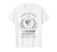 I Get My Tea from The Gossip Society Vintage Elegant Humor T-Shirt