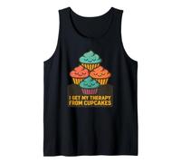 I Get My Therapy from Cupcakes Funny Baking Humor Tank Top