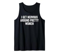 I Get Nervous Around Pretty Women Retro Vintage Tank Top