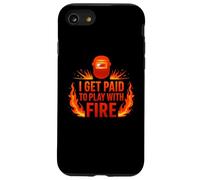 I Get Paid to Play With Fire Funny Welder Case for iPhone SE (2020) / 7/8