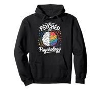 I Get Psyched for Psychology Funny Brain Science Gifts Women Pullover Hoodie
