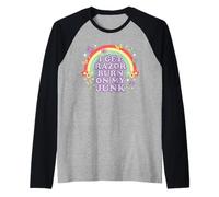 I GET Razor Burn ON My Junk Funny Adult Humor Rainbow Raglan Baseball Tee