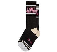 I GLITTER Unisex Gym Crew Socks by Gumball Poodle (Made in the USA)