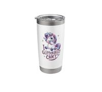 I Glitterally Can't Funny Unicorn Stainless Steel Insulated Tumbler