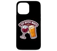 I Go Both Ways Funny Wine Beer Drinker Lover Joke Fun Quote Case for iPhone 13 Pro Max