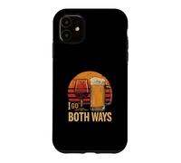I Go Both Ways Wine Beer Vintage Sunset Drinking Fun Case for iPhone 11