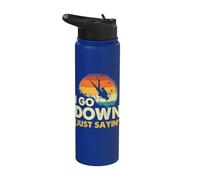 I Go Down - Scuba Diver Diving Instructor Underwater Stainless Steel Insulated Water Bottle