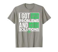 I Got 99 Problems and 420 Solutions Funny Weed Quotes T-Shirt, Men, Slate Grey, Medium