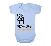I Got 99 Problems But A Soul Ain’t One Ginger Statement Baby Grow Vest, 0-3 Months, Pastel Blue
