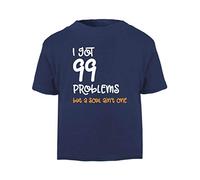 I Got 99 Problems But A Soul Ain’t One Ginger Statement Short Sleeve Cotton Kids t Shirt, 2-3 Years, Navy