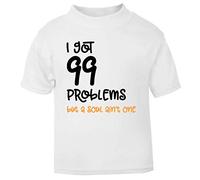 I Got 99 Problems But A Soul Ain’t One Ginger Statement Short Sleeve Cotton Toddler t Shirt, 1-2 Years, White
