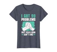 I Got 99 Problems But Your Arm Ain't One Arm Wrestling T-Shirt, Women, Heather Blue, 3X-Large
