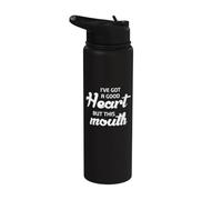 I Got A Good Heart But This Mouth Stainless Steel Insulated Water Bottle