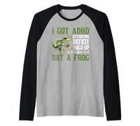 I Got ADHD Attention Deficit Hold Up Is Dat A Frog - Raglan Baseball Tee