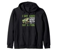 I Got ADHD Attention Deficit Hold Up Is Dat A Frog - Zip Hoodie