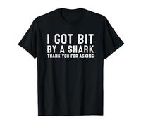 I Got Bit By a Shark Funny Get Well Soon Injury Recovery T-Shirt