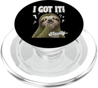 I GOT IT! FINALLY slow thinker cute sloth questions answers PopSockets PopGrip for MagSafe