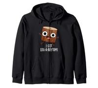 I Got Log-a-rhythm Funny Math Pun Zip Hoodie