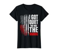 I Got Quiet that was The Warning Introvert Sarcastic Mood Value Graphic T-Shirt, Women, Black, M