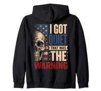 I Got Quiet That Was The Warning Introvert Sarcastic Mood Zip Hoodie