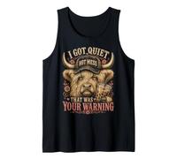 I Got Quiet that was Your Warning Highland Cow Women's Tank Top