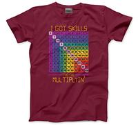 I Got Skills They're Multiplying - Kids Number Day 2026 T-Shirt School Maths Day Top Numeracy Day Tee Mathematics Lover 7-8 Years Maroon