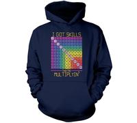 I Got Skills They're Multiplying - Kids Unisex Hoodie - Number Day 2026 School Maths Day Hooded Top Numeracy Day Hoody Mathematics Lover 7-8 Years Navy