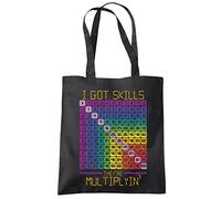 I Got Skills They're Multiplying - Tote Shopping Bag - Number Day 2026 School Maths Day Top Numeracy Day Tee Mathematics Lover One size black