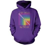 I Got Skills They're Multiplying - Unisex Hoodie - Number Day 2026 School Maths Day Hooded Top Numeracy Day Hoody Mathematics Lover L Purple