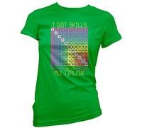 I Got Skills They're Multiplying - Womens T-Shirt - Number Day 2026 School Maths Day Top Numeracy Day Tee Mathematics Lover 16 Green