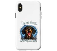 I Got That Dawg In Me Angry Dachshund Shirt Case for iPhone X/XS