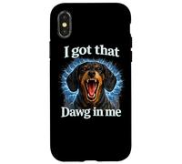 I Got That Dawg In Me Angry Dachshund Shirt Case for iPhone X/XS