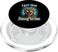 I Got That Dawg In Me Cat Shirt Funny Angry Bengal cat PopSockets PopGrip for MagSafe