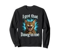 I Got That Dawg In Me Cat Shirt Funny Angry Bengal cat Sweatshirt