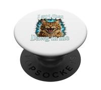 I Got That Dawg In Me Cat Shirt Funny Angry Tabby Maine Coon PopSockets Adhesive PopGrip