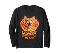 I Got that Dawg in Me Cat Shirt Funny Ginger Tabby Cat Long Sleeve T-Shirt