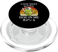 I Got That Dog In Me Turtle Baseball Funny Retro Tortoise PopSockets PopGrip for MagSafe