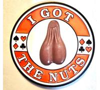 I Got The Nuts Poker Card Protector, Lucky Charm Chip for Texas Hold'em Players, Novelty Gaming Accessory Heavy Metal Funny Great Gift