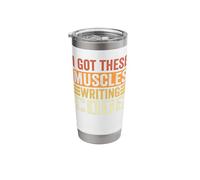 I Got These Muscles Writing Code Funny Computer Coder Stainless Steel Insulated Tumbler