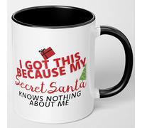 I got This Mug Because My Secret Santa Knows Nothing About me Black 11oz Mug