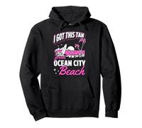 I Got This Tan From Ocean City Beach Maryland Palm Tree Pullover Hoodie