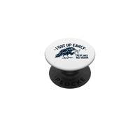 I Got Up Early There Was No Worm Funny Grumpy Morning Crow PopSockets Adhesive PopGrip