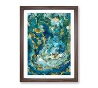 I Got You Abstract Framed Wall Art Print A2 Walnut