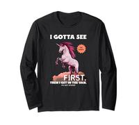 I Gotta See The Candy First (Funny) (Unicorn Graphic) Long Sleeve T-Shirt