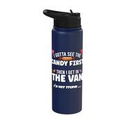 I Gotta See The Candy First Then I get in the Van Halloween Stainless Steel Insulated Water Bottle