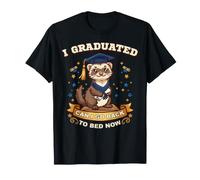 I Graduated Can I Go Back to Bed Ferret Animal Pet Ferrets T-Shirt