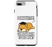 I Graduated Can I Go Back To Bed Now Funny Dog Graduation Case for iPhone 7 Plus/8 Plus