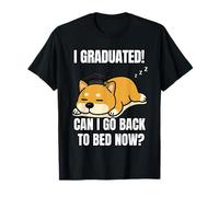 I Graduated Can I Go Back To Bed Now Funny Dog Graduation T-Shirt